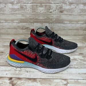Nike Epic React Flyknit 2 Gray Athleisure Trainers Running Shoes Men's 10